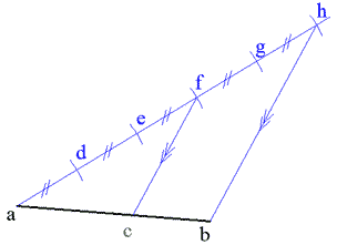 تقسيم قطعة مستقيمة داخلياً بنسبة محددة