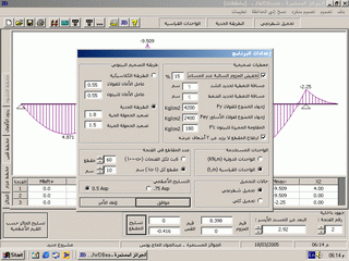 نافذة الخيارات ومواصفات المشروع